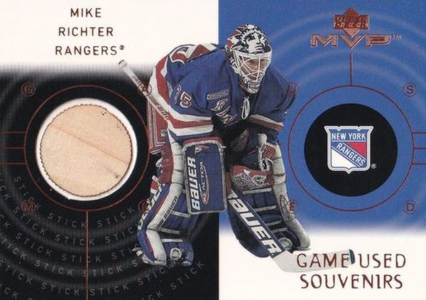 stick karta MIKE RICHTER 00-01 MVP Game Used Souvenirs číslo GS-MR